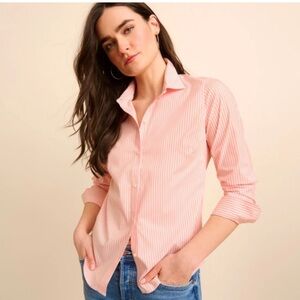 UNTUCKit Signature Stripe Button Down Shirt in Pink and White